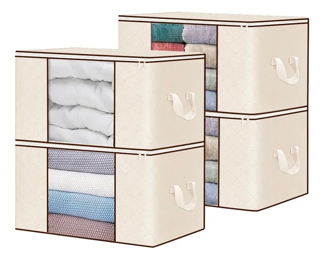 Kit 4un Saco Organizador Edredon Cobertor Multiuso Dobrável