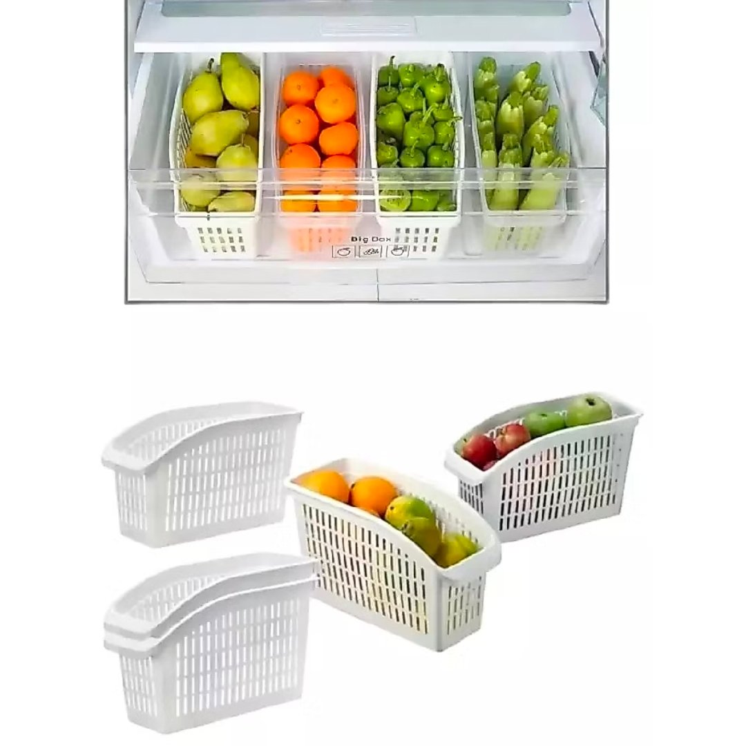 1/2/3 Cesto Organizador Cozinha Geladeira Armário